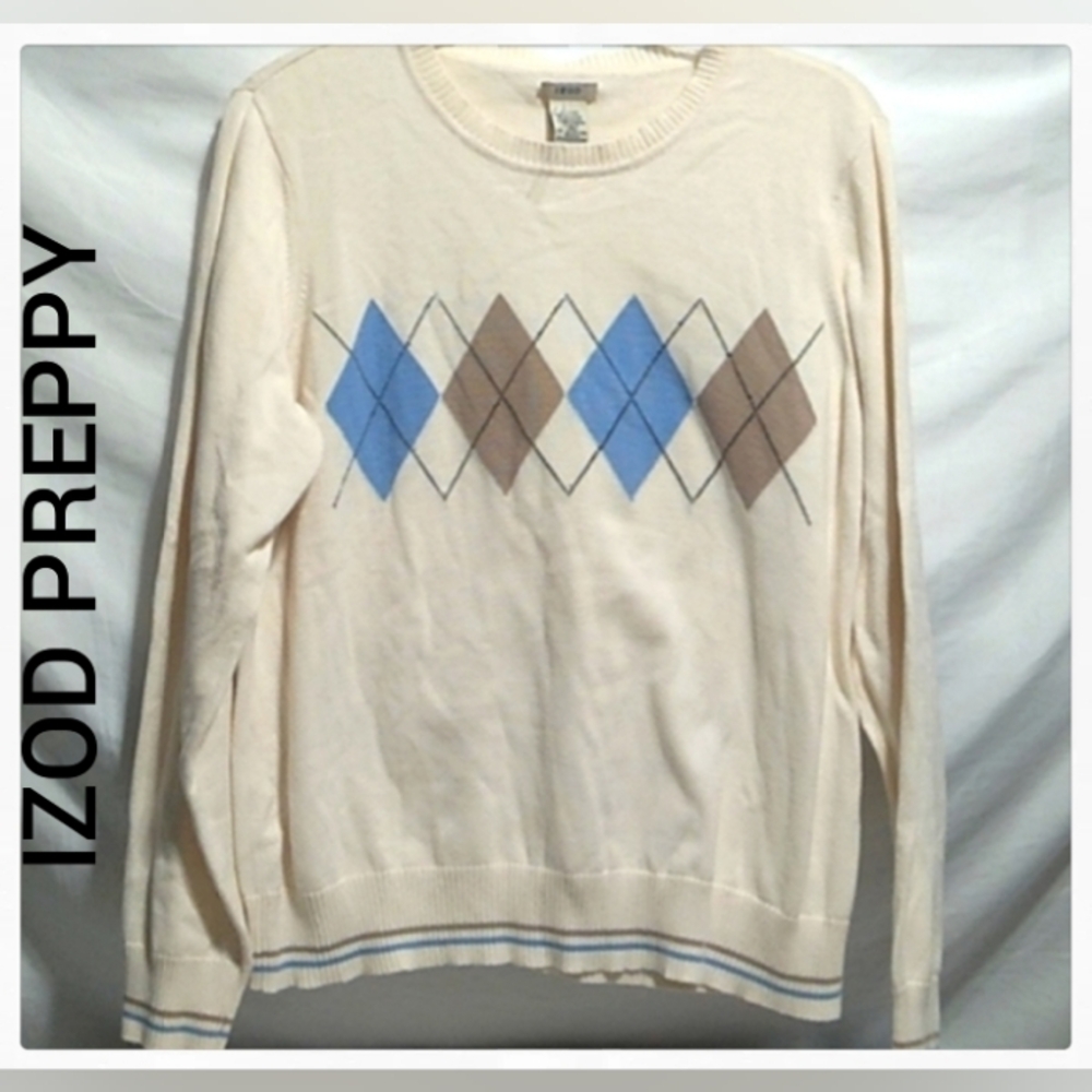 (BX36) SALE! Izod Preppy Long Sleeve Sweater Sz.XL Gently Worn